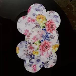 پک دو تایی زیر بشقابی و زیر قابلمه نمدی گلدار و زیبا طرح گل مبلمونسرا مدل 297902