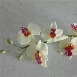گل ارکیده خمیری رنگ نباتی صورتی بسیار شیک و با جلوه ای بسیار طبیعی مبلمونسرا مدل 259043