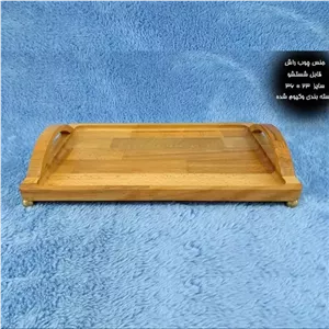 سینی چوبی 36 سانت دسته دار MGM کد 11046 با چوب راش گرجستانی مبلمونسرا مدل 274498