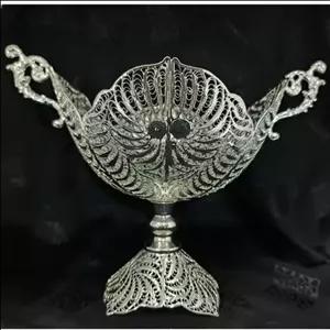 کشکول ملیله کاری روکش شده با بافت ریز مبلمونسرا مدل 275031