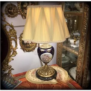 آباژور رومیزی شب خواب چراغ خواب سلطنتی چینی برنز آنتیک برنزی چراغ مطالعه مبلمونسرا مدل 234529