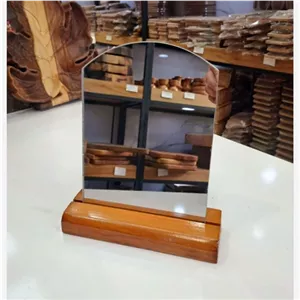 آینه تک هفت سین همراه پایه چوبی آینه هفت سین پایه دار آینه سفره عقد آینه رومیزی آینه سفره هفت سین 1404 مبلمونسرا مدل 262059