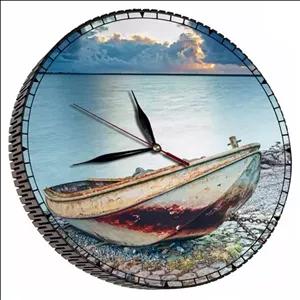 ساعت دیواری مدل قایق در ساحل مبلمونسرا مدل 236847