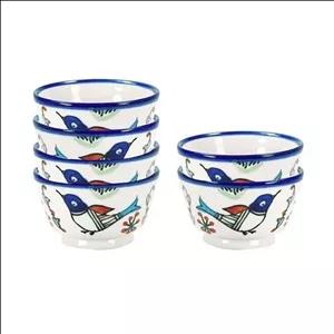 کاسه چینی میبد مروارید طرح مرغی مجموعه 6 عددی مبلمونسرا مدل 291878