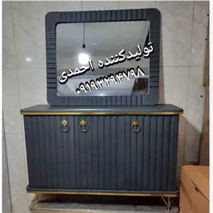 آینه کنسول طوسی کلاسیک مبلمونسرا مدل 262471