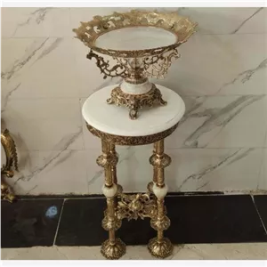 میز برنزی سنگی مبلمونسرا مدل 218518