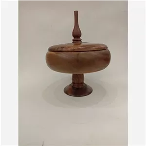 آجیل خوری پایه دار با چوب گردو مبلمونسرا مدل 265505 