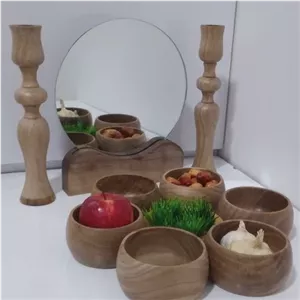 هفت سین چوبی کامل 10 تیکه ازجنس چوب گردو مبلمونسرا مدل 273293