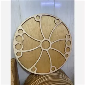 سینی مزه گرد چوبی خوری چوبی بزرگ سرو مزه گرد بزرگ قطر 75سانت سینی سرو چوبی سینی مزه خوری چوبی مناسب مهمونی کافه رستوران مبلمونسرا مدل 278635