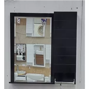 آینه باکس مشکی تمام پی وی سی ضد آب سایز 60*60 با آینه باکیفیت و بدون موج مبلمونسرا مدل 264896