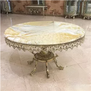 میز خاطره اکسسوری برنز ناهار خوری برنزی گل میز نهار خوری مبلمونسرا مدل 222024