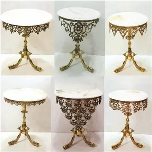 میز خاطره میز تلفن برنز گل میز 3 پایه ماهی رویه سنگ مبلمونسرا مدل 219958 