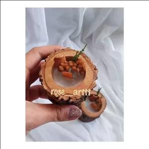 شمع روستیک با دیزاین دارچین و کاج مبلمونسرا مدل 282006