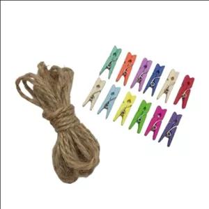 گیره عکس رنگی همراه با نخ کنفی مبلمونسرا مدل 259337