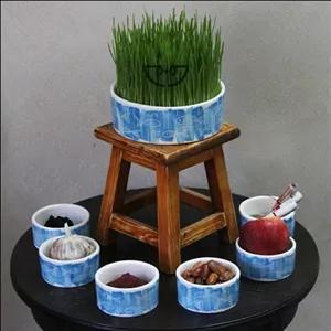 هفتسین هفت سین و آجیل خوری سرامیکی نقلی دستساز با طرح ماهی مبلمونسرا مدل 265639