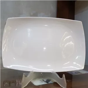 دیس مرغ چهار گوش کد 830 سفید ساده ملامین یزد رکسانا مبلمونسرا مدل 270043