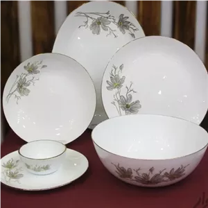 سرویس ارکوپال ژالین طوسی لب طلا ،،گل طوسی، توسی،دور طلایی، 6 نفره ،26 پارچه،مقصود،گل طلاکوب،گرد گل طلایی، مبلمونسرا مدل 287979