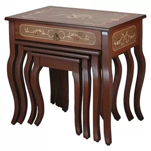 میز عسلی مدل کلاسیک t506 مجموعه 4 عددی مبلمونسرا مدل 224371