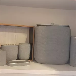 ست سرویس بهداشتی مدل زاپ برند آذین ست - رنگ نقره ای کامل - جنس رزین درجه یک مبلمونسرا مدل 265451