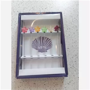 نی شربت خوری شیشه ای کریستال گلدار گل گلی شکوفه نی فانتزی رنگی بسته 6 تایی مبلمونسرا مدل 272149