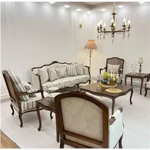 مبل کویین فرانسوی چوب راش و گردو و توسکا در مدل های مختلف مبلمونسرا مدل 212736