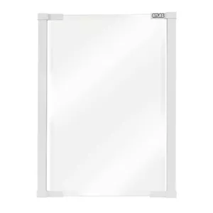 آینه اطلس دور تراش مدل الوند با قاب دور سفید سایز 45*60 مبلمونسرا مدل 260973