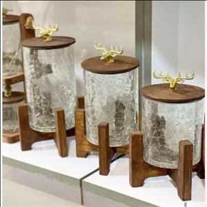 پاسماوری 3عددی آبگز پاسماوری گوزن پایه چوبی کندی گوزن پایه دار 3عددی مبلمونسرا مدل 295147