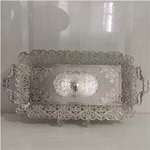 سینی رولت خوری سیلور نقره ای مارک آسیا ترک مبلمونسرا مدل 277859 