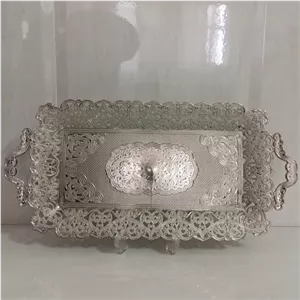 سینی رولت خوری سیلور نقره ای مارک آسیا ترک مبلمونسرا مدل 277073 