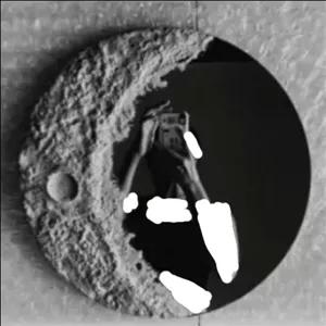 آینه ماه دکوراتیو هنری برجسته تکسچر ماه دکوراتیو مبلمونسرا مدل 260871