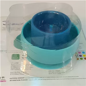 کاسه و لیوان سیلیکونی کودک مدل سامکس آبی مبلمونسرا مدل 290528