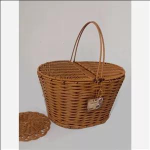 سبد پیکنیک مدل هایدی درب دار حصیری مبلمونسرا مدل 291515