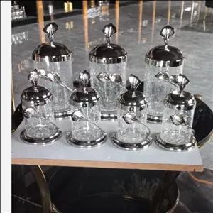 پاسماوری هفت پارچه لیلیوم رنگ نقره ای مبلمونسرا مدل 289699