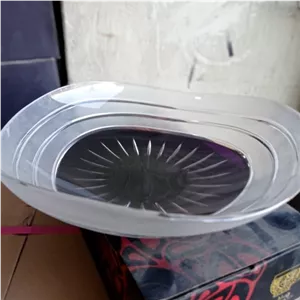 دیس میوه خوری کریستال دو پوست بنفش و مات مدل سزار کریستال مبلمونسرا مدل 270432