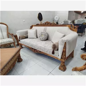 مبل سلطنتی جدید مدل کلوشی ایتالیایی فرانسوی چوب راش مبلمونسرا مدل 214421