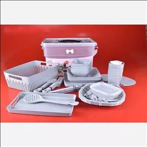 سبد پیک نیک 60 پارچه بازن مدل لایف سرویس مسافرتی 6نفره 60 پارچه مبلمونسرا مدل 291591