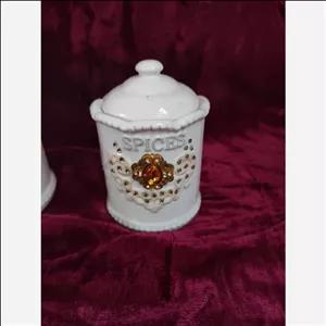 پاسماوری سفید نگین دار چینی سرامیک مبلمونسرا مدل 290936