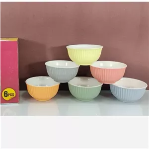 کاسه ترشی خوری مدل الماسی گوزل گرد رنگی پاستیلی 6 عددی GUZEL مبلمونسرا مدل 277445