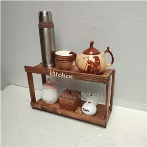 استند چوبی دوطبقه ضدآب مبلمونسرا مدل 258506