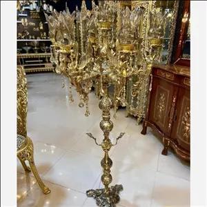 لوستر چلچراغ کنار سالنی برنز فرشته ملکه برنجی برنزی آباژور شپعدان پایه دار مبلمونسرا مدل 234520