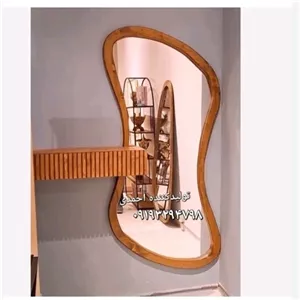 آینه دفرمه کنسول دیواری کلاسیک مبلمونسرا مدل 220883
