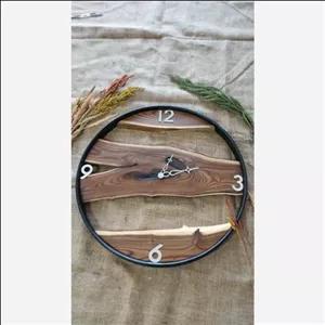 ساعت روستیک چوب سنجد قطر 60 سانت مبلمونسرا مدل 240530