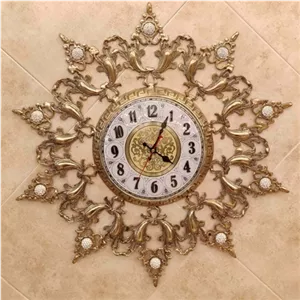 ساعت دیواری برنز ساعت برنزی برنجی لوکس آنتیک آویزی مبلمونسرا مدل 237473