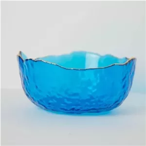 کاسه دفرمه 3 تایی لب طلای آبی مبلمونسرا مدل 271791