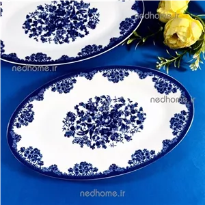 دیس بیضی 24 cm چینی زرین طرح فلورانس درجه یک مبلمونسرا مدل 270276