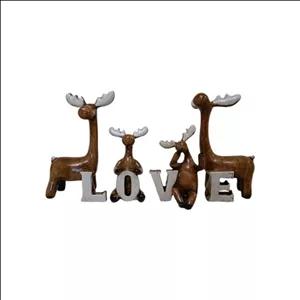 مجسمه مدل گوزن لاو مجموعه 4 عددی مبلمونسرا مدل 251715