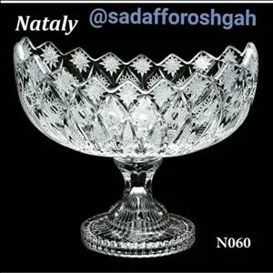 کشکول برلیان تراش دار کریستال پایه دار سایز بزرگ مبلمونسرا مدل 273905