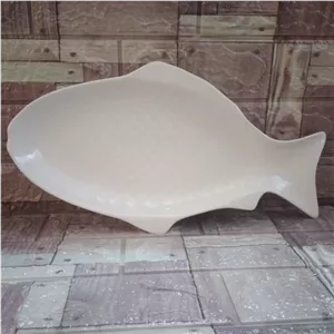دیس ماهی چینی خارجی مناسب پذیرایی - سرو انواع تنقلات ، پیش غذا و دسر - سایز بزرگ مبلمونسرا مدل 270055