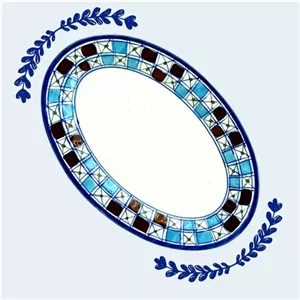 دیس بیضی متوسط طرح شطرنجی مبلمونسرا مدل 270658