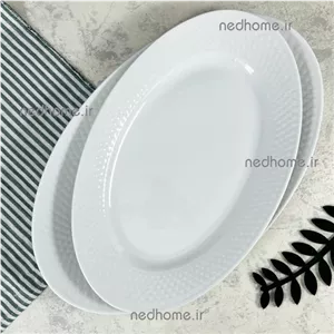 دیس تک چینی زرین طرح سفید رادیانس فله ای 38 cm یک عدد مبلمونسرا مدل 270934